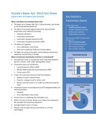 Florida's Baker Act: 2013 Fact Sheet - Florida Department of ...