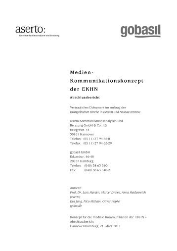 Medien- Kommunikationskonzept der EKHN - Dekanat Alsfeld