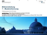Bildverarbeitung 7 – Mustererkennung - IGP - ETH Zürich