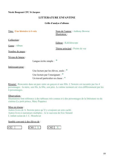 'analyse d'ouvrage de littérature'