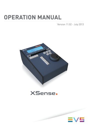 Operation Manual - XSense 11.02 - EVS