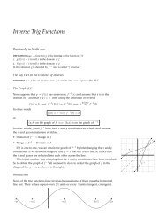 Inverse Trig Functions