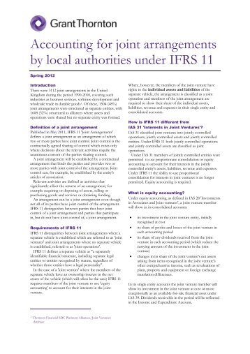 Accounting for joint arrangements by local ... - Grant Thornton