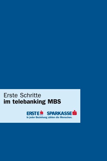 Erste Schritte im telebanking MBS