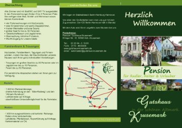 flyer - Pension Gutshaus Krusemark