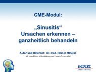 „Sinusitis“ Ursachen erkennen – ganzheitlich ... - MedLearning