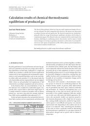 calculation results of chemical thermodynamic equilibrium of ...