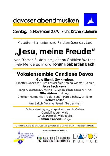 Jesu, meine Freude - musikforum davos