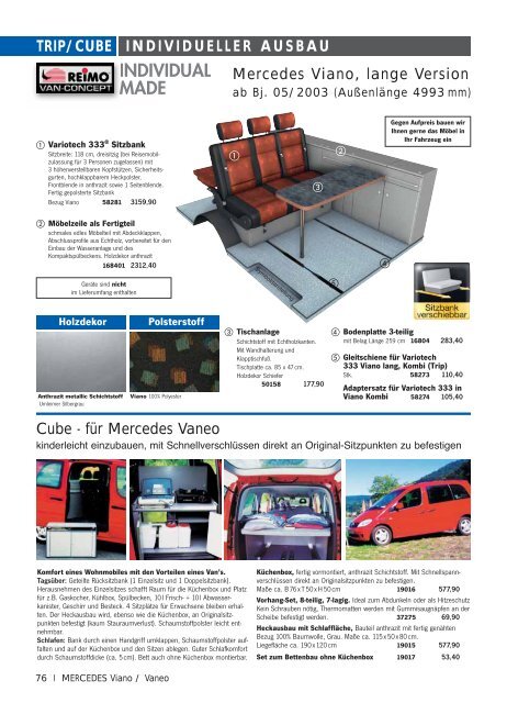 TRIP/CUBE INDIVIDUELLER AUSBAU Cube  - für ... - Reimo