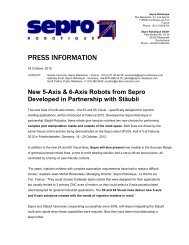 Press Information - Sepro