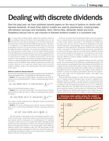 Dealing with discrete dividends - CMAP