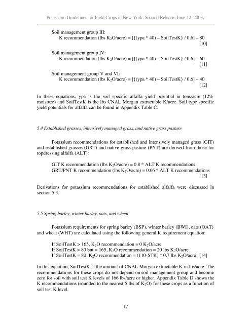 potassium guidelines for field crops in new york - Purdue Agriculture