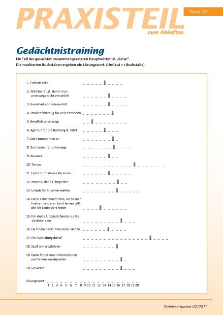 Praxisteil - Bundesverband Seniorentanz eV