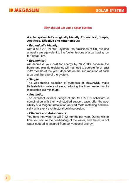 TECHNICAL MANUAL - Megasun Solar Systems