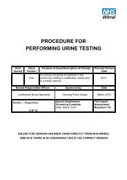 Procedure for performing urine testing
