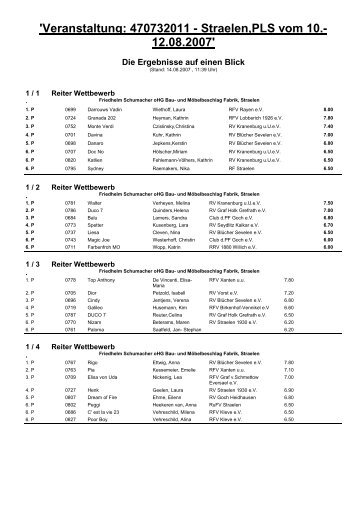 'Veranstaltung: 470732011 - Straelen,PLS vom 10.- 12.08.2007'
