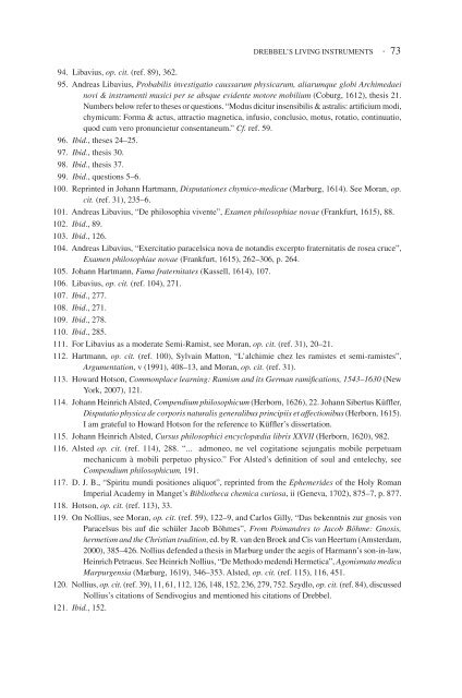 drebbel's living instruments, hartmann's microcosm, and libavius's ...