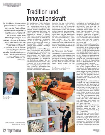 Tradition und Innovationskraft - Hausmessen Oberfranken