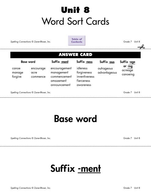 Grade 7 Spelling List - Finalweb