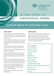 Treatment options for endometrial cancer - Cancer Australia