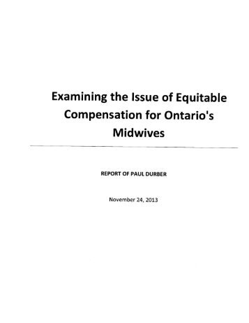 Durber Report - Ontario Midwives