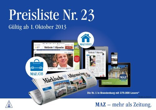 Anzeigenpreisliste Nr. 23 - Märkische Allgemeine