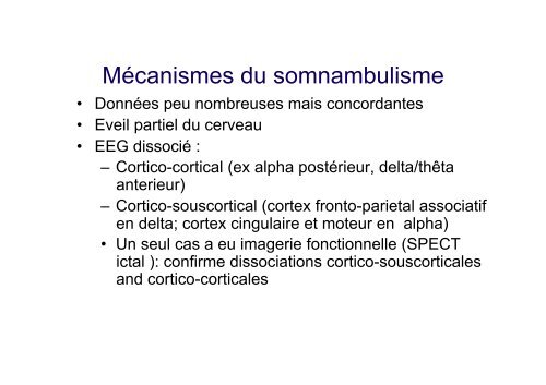 Parasomnies de sommeil lent profond - SPLF