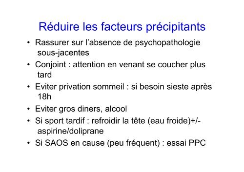 Parasomnies de sommeil lent profond - SPLF