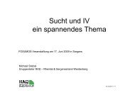 Referat Michael Stiebel, Sucht und IV - ein spannendes Thema