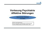 Depression - Klinik für Psychiatrie, Psychosomatik und Psychotherapie