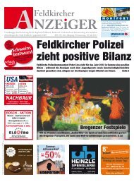 Feldkircher Polizei zieht positive Bilanz - Ausgabe vom 26. Juli