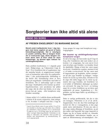 Sorgteorier kan ikke altid stå alene - Børn, Unge & Sorg