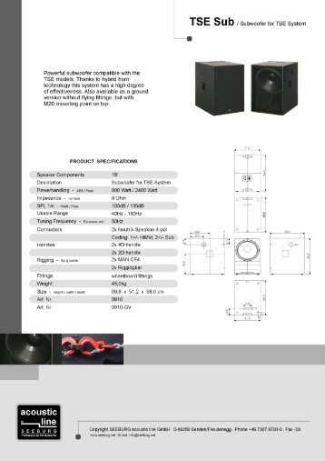 TSE Sub - Seeburg acoustic line