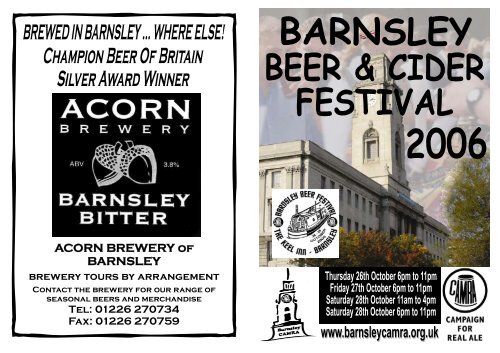 ACORN BREWERY of BARNSLEY - Barnsley CAMRA