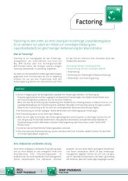 Das Factoring-Angebot (PDF) - BGL BNP Paribas