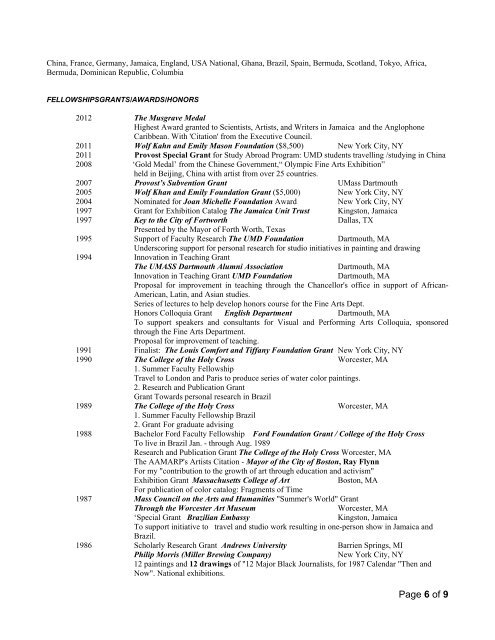 Resume - University of Massachusetts Dartmouth