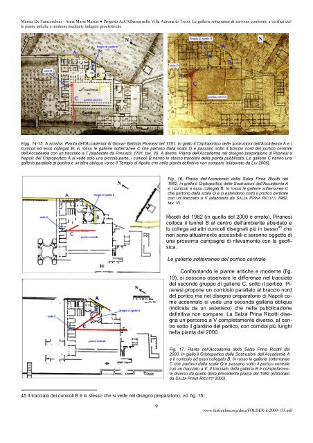 Progetto AcCADemia nella Villa Adriana di Tivoli. Le gallerie ...