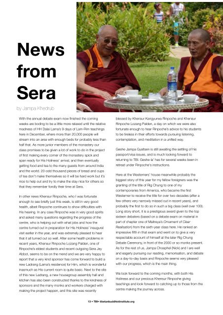 Nov-Jan Magazine (pdf) - Tibetan Buddhist Institute