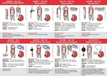 AA095 - Set für Konstruktionsarbeiten AA097 - Set ... - Capital Safety