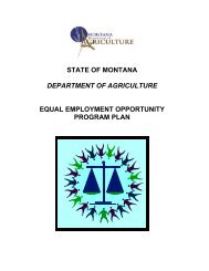 Affirmative Action Plan - Montana Department of Agriculture