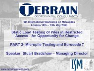 Static Load Testing of Piles in Restricted Areas - International ...