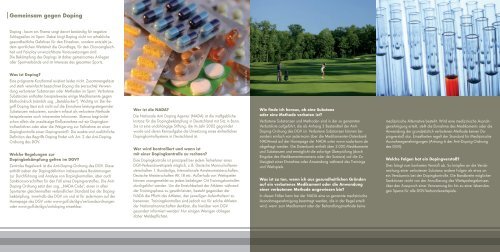 Faltblatt Anti-Doping im Golf - Golf.de