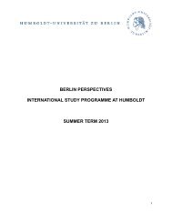 BERLIN PERSPECTIVES INTERNATIONAL STUDY PROGRAMME ...