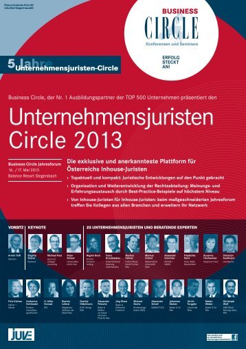 Unternehmensjuristen Circle 2013 - CMS RRH - CMS Reich ...