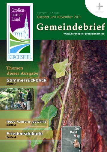 Gemeindebrief Oktober und November 2011 - Kirchspiel ...