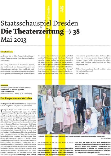 Ausgabe Mai 2013 - Staatsschauspiel Dresden