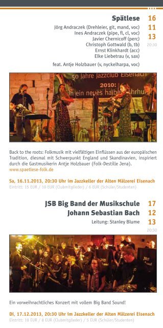 Programm - Jazzclub Eisenach