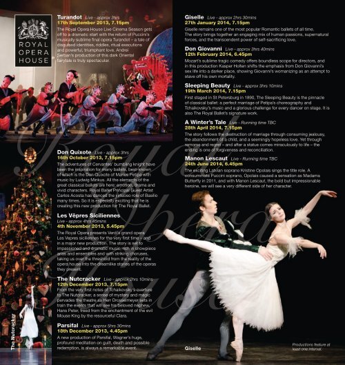 programme autumn 2013 – spring 2014 from the royal opera house ...