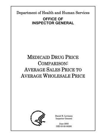 Average Sales Price to Average Wholesale Price - Office of ...