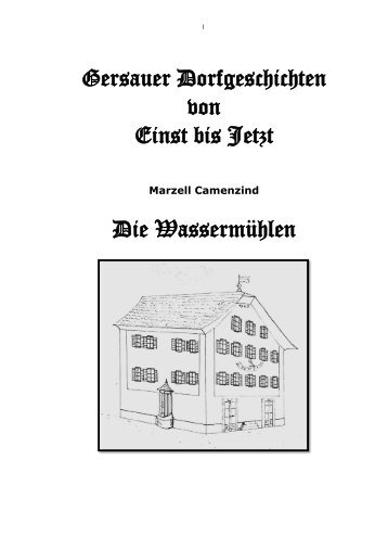 Gersauer Dorfgeschichten von Einst bis Jetzt Die ... - Gersau 2014